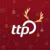 ttp Logo mit Rentiergeweih auf roten Hintergrund