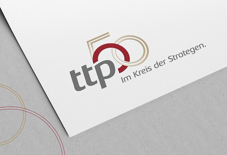 Briefpapier mit ttp50-Logo