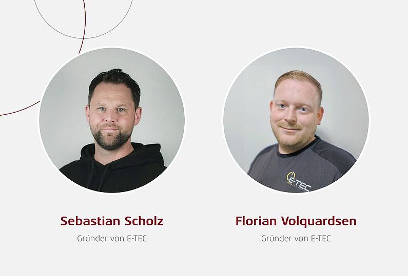 Die beiden Gründer von E-Tec Sebastian Scholz und Florian Volquardsen