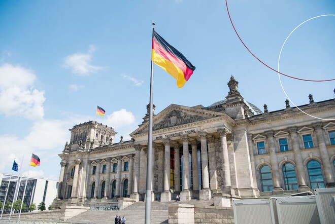 Blick auf den deutschen Bundestag